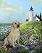 labrador2 - Labrador Retriever and Lighthouse Garden Flag