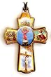 Cross Shaped Key Chain - Divine Child, 2" x 1.5" - MADE IN ITALY