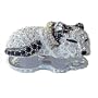 Sleepy Kitten Box Swarovski Crystals Jewelry Sleeping Cat Trinket or Pill Box FREE SHIP! Certificate of Authenticity