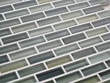 SAMPLE of Beach Series Subway Glass Mosaic Tile Sample From Cove Finishings - Kitchen Backsplash and Bathroom Tile