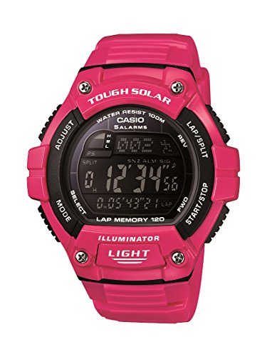 夏日里的骚粉：CASIO 卡西欧 W-S220C-4B 太阳能腕表