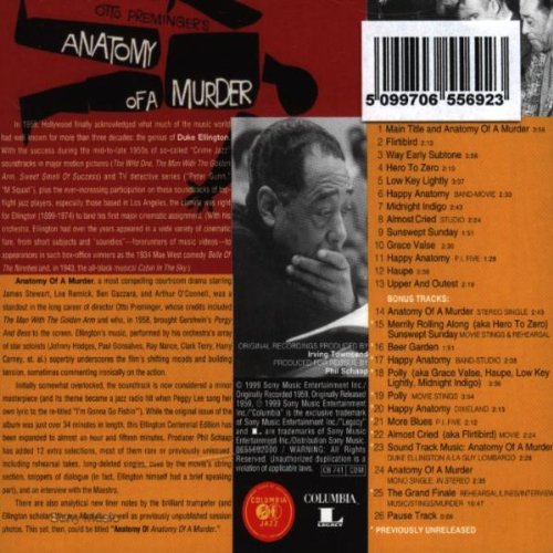 Cover image : ANATOMY OF A MURDER (OST)