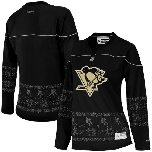 NHL Women's Pittsburgh Penguins Fair Isle Fashion Jersey (Black, Small)
