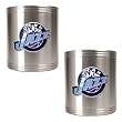 Utah Jazz 2pc Stainless Steel Can Holder Set - Primary Logo NBA Basketball