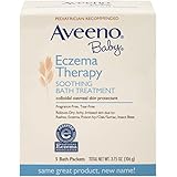 Aveeno Baby Eczema Therapy Soothing Baby Bath Treatment, 5 Count-3.75oz (Pack of 2)