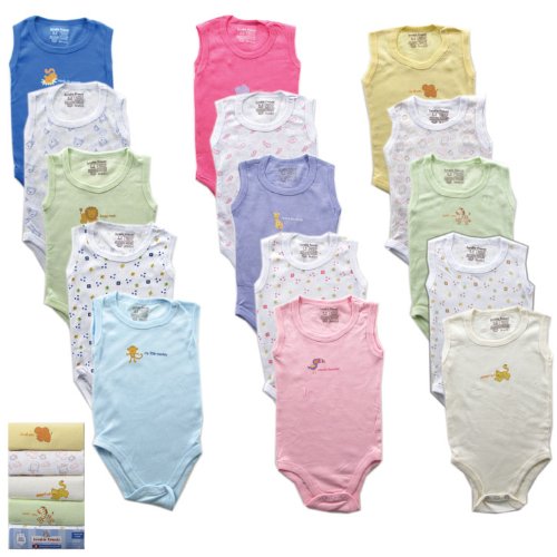 5-Pack Lightweight Sleeveless Bodysuits