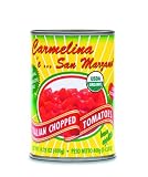 Carmelina 'e San Marzano Organic Italian Chopped Tomatoes in Puree, 14.28-Ounce Cans (Pack of 24)