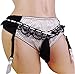 aishani Sissy Pouch Panties Men's Bikini Briefs Thong Knickers Lingerie Male Boxer Underwear For Men-(Shiny) (L, Silver)