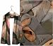 ULRIKE Oblong Chiffon Silk Scarf - A composition in grays from pale to dark is interr...