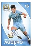 Sergio Aguero Manchester City FC Poster – 91.5 x 61cms (36 x 24 Inches)