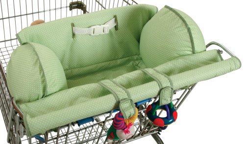 Picture of Cozy Leachco Prop 'R Shopper - Shopping Cart Cover - Sage Pin Dot B000F1O8JI (Baby Shopping Cart Covers)