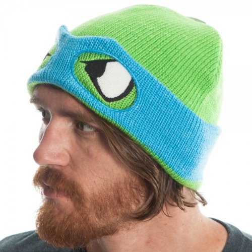 Teenage Mutant Ninja Turtles Blue Reversible Rolled Beanie