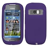 solid Dark Purple Silicone Skin Gel Cover Case For Nokia Astound C7