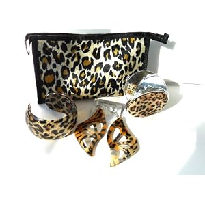 Acrylic Fashion Bangle Animal Print Bracelet & Earring