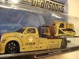 Detailed Diecast Military Transport Set - Rubber Tread Flatbed & Dozer Tan Scale 1/64