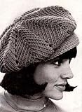 Ripple Newsie Newsboy Cap Hat Beanie Crochet Pattern