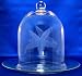 Individually Hand Etched Starfish Clear Glass Dome Butler Serving Plate 10"H