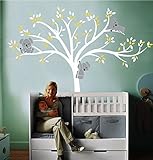 MAFENT(TM)Large Koala Family Tree Wall Decals Baby Nursery Vinyl Wall Decor Stickers for Room Decor 