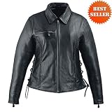 Motorcycle Jackets - Womens Leather Motorcycle Jacket LJ228
