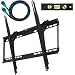 Cheetah Mounts APTMM2B Flush Tilt Dual Hook (1.3" from wall) Flat Screen TV Wall Mount Bracket for 32-65 inch Plasma, LED, and LCD TVs Up To VESA 700x400 and 165lbs, Including 10' Braided High Speed with Ethernet HDMI Cable and 3-Axis Magnetic Bubble Level