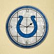Indianapolis Colts 12in Art Glass Clock NFL Football Fan Shop Sports Team Merchandise