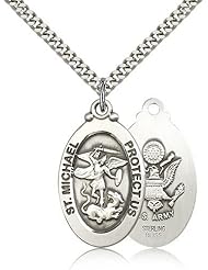 St. Michael Army Medal, Sterling Silver