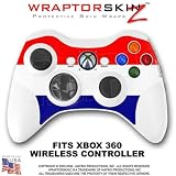 Red, White and Blue Skin by WraptorSkinz TM fits XBOX 360 Wireless Controller (CONTROLLER NOT INCLUDED)