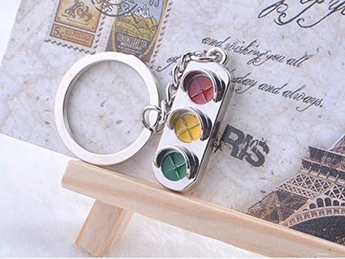 Ocaler®；New Creative Fashion Traffic Lights Key Ring Chain Alloy Key Chain Versatile Metal
