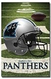 Carolina Panthers (Helmet on Field) Sports Poster Print - 24x36