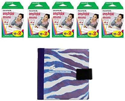 Fujifilm Instax Mini Camera Essentials Kit: Blue Photo Album and Film (100 images) by MPC
