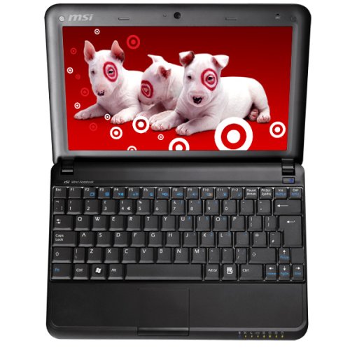 Childrens Toyshop  PC Hardware : MSI Wind 10" Mini Laptop (1.6 GHz Intel Atom Processor, 1 GB RAM, 80 GB Hard Drive, XP Home, 6 Cell Battery) Black
