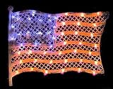 Review Tribeca Blu  / American USA FLAG Silhouette LIGHT july window decor