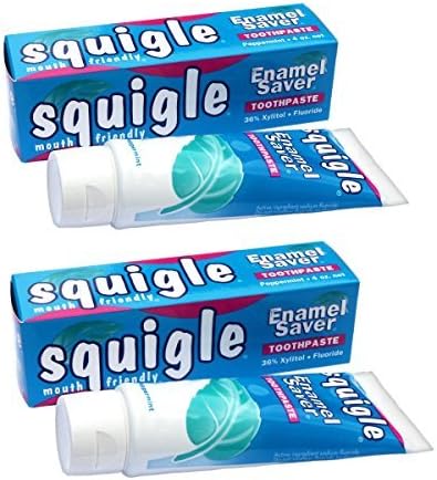 Squigle Canker Sore Toothpaste - Enamel Saver - Helps Prevent Canker Sores (2 - 4 OZ TUBES) by Squigle