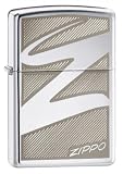 Zippo Lighter HT Windswept Z, High polish Chrome