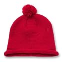 Winter Cold Weather Pom Pom Beanie Caps- Red