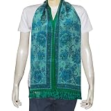 India Fashion Printed Silk Scarves For Women 22 X 72 Inches