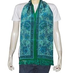India Fashion Printed Silk Scarves For Women 22 X 72 Inches