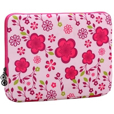 13 inch Pink Spring Floral Pattern Laptop Notebook Sleeve Slip Case Bag for most of MacBook Acer Asus Dell HP Lenovo Sony