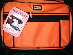 Orange Medium Mascot Tutto Machine on Wheels Sewing Carrier Case