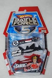 Hot Wheels Battle Force 5 Saber Red with Armor 1:64