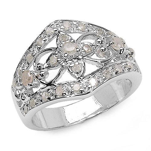 0.50 Carat Genuine White Diamond Accents Sterling Silver Ring
