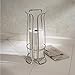 InterDesign Axis Free Standing Toilet Paper Roll Holder for Bathroom Storage - Chrome