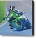 Track Day - Kawasaki ZX9 Canvas Print / Canvas Art - Artist Brian Commerford
