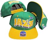 New Orleans Jazz Green/Yellow Two Tone Plastic Snapback Adjustable Plastic Snap Back Hat / Cap