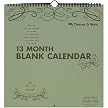 13-Month Blank Do It Yourself Calendar - 12x12"