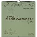 13-Month Blank Do It Yourself Calendar - 12x12"