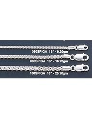 Silverflake -Spiga Chain 080-3.3mm