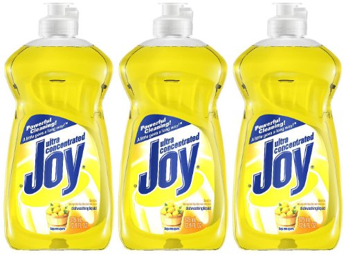 Joy Ultra Dishwashing Liquid, Lemon Scent, 12.6 oz-3 pk