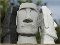 SET OF 3 Miniature Easter Island Head/Statue