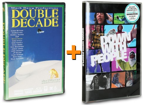 Childrens Toyshop  Sporting Goods : Mack Dawg 2 DVD Pack, Double Decade and Down with People Snowboard DVDs (Free 1oz Bar of Wax!)